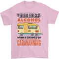 Funny Alcohol Caravanning Caravan Beer Mens T-Shirt Cotton Gildan Light Pink