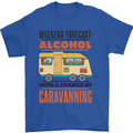 Funny Alcohol Caravanning Caravan Beer Mens T-Shirt Cotton Gildan Royal Blue