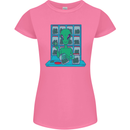 Funny Alien Drug Dealer Weed Womens Petite Cut T-Shirt Azalea