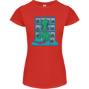 Funny Alien Drug Dealer Weed Womens Petite Cut T-Shirt Red