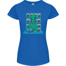 Funny Alien Drug Dealer Weed Womens Petite Cut T-Shirt Royal Blue