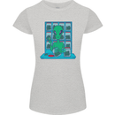 Funny Alien Drug Dealer Weed Womens Petite Cut T-Shirt Sports Grey
