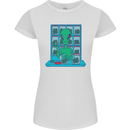 Funny Alien Drug Dealer Weed Womens Petite Cut T-Shirt White
