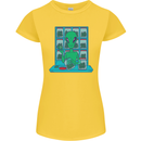 Funny Alien Drug Dealer Weed Womens Petite Cut T-Shirt Yellow