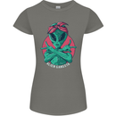 Funny Alien Gangster UFO 2Pac Rap Music Womens Petite Cut T-Shirt Charcoal