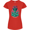 Funny Alien Gangster UFO 2Pac Rap Music Womens Petite Cut T-Shirt Red