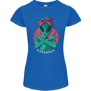 Funny Alien Gangster UFO 2Pac Rap Music Womens Petite Cut T-Shirt Royal Blue