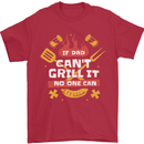 Funny BBQ If Dad Cant Grill It No One Can Mens T-Shirt 100% Cotton Red