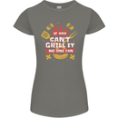 Funny BBQ If Dad Cant Grill It No One Can Womens Petite Cut T-Shirt Charcoal