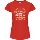Funny BBQ If Dad Cant Grill It No One Can Womens Petite Cut T-Shirt Red