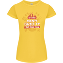 Funny BBQ If Dad Cant Grill It No One Can Womens Petite Cut T-Shirt Yellow
