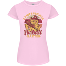 Funny Baseball Cat Furball Batter Womens Petite Cut T-Shirt Light Pink