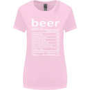 Funny Beer Nutritional Facts Alcohol Womens Wider Cut T-Shirt Light Pink