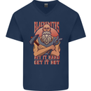 Funny Blacksmith Quote Mens V-Neck Cotton T-Shirt Navy Blue