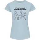 Funny Camping Sausage Womens Petite Cut T-Shirt Light Blue