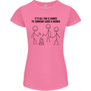 Funny Camping Weiner Womens Petite Cut T-Shirt Azalea