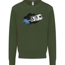 Funny Caravan Space Shuttle Caravanning Mens Sweatshirt Jumper Forest Green