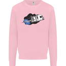 Funny Caravan Space Shuttle Caravanning Mens Sweatshirt Jumper Light Pink