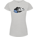 Funny Caravan Space Shuttle Caravanning Womens Petite Cut T-Shirt Sports Grey