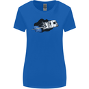 Funny Caravan Space Shuttle Caravanning Womens Wider Cut T-Shirt Royal Blue