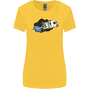 Funny Caravan Space Shuttle Caravanning Womens Wider Cut T-Shirt Yellow