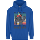 Funny Cat Miss My Party People Alcohol Beer Childrens Kids Hoodie Royal Blue