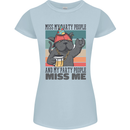 Funny Cat Miss My Party People Alcohol Beer Womens Petite Cut T-Shirt Light Blue
