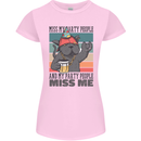 Funny Cat Miss My Party People Alcohol Beer Womens Petite Cut T-Shirt Light Pink