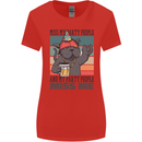 Funny Cat Miss My Party People Alcohol Beer Womens Wider Cut T-Shirt Red