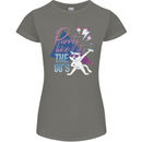 Funny Cat Purrty Like It's the 80's Womens Petite Cut T-Shirt Charcoal