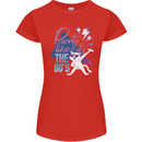 Funny Cat Purrty Like It's the 80's Womens Petite Cut T-Shirt Red