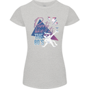Funny Cat Purrty Like It's the 80's Womens Petite Cut T-Shirt Sports Grey