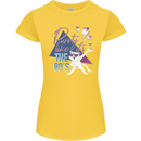 Funny Cat Purrty Like It's the 80's Womens Petite Cut T-Shirt Yellow