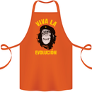 Funny Che Guevara Evolution Monkey Atheist Cotton Apron 100% Organic Orange