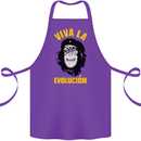 Funny Che Guevara Evolution Monkey Atheist Cotton Apron 100% Organic Purple