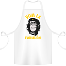 Funny Che Guevara Evolution Monkey Atheist Cotton Apron 100% Organic White