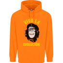 Funny Che Guevara Evolution Monkey Atheist Mens 80% Cotton Hoodie Orange
