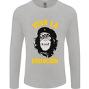 Funny Che Guevara Evolution Monkey Atheist Mens Long Sleeve T-Shirt Sports Grey