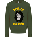 Funny Che Guevara Evolution Monkey Atheist Mens Sweatshirt Jumper Forest Green