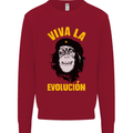 Funny Che Guevara Evolution Monkey Atheist Mens Sweatshirt Jumper Red