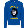 Funny Che Guevara Evolution Monkey Atheist Mens Sweatshirt Jumper Royal Blue