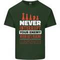 Funny Chess Never Interupt Your Enemy Mens Cotton T-Shirt Tee Top Forest Green