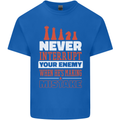 Funny Chess Never Interupt Your Enemy Mens Cotton T-Shirt Tee Top Royal Blue