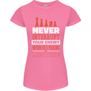 Funny Chess Never Interupt Your Enemy Womens Petite Cut T-Shirt Azalea
