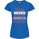 Funny Chess Never Interupt Your Enemy Womens Petite Cut T-Shirt Royal Blue
