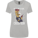 Funny Chicken Spy Parody Womens Wider Cut T-Shirt Sports Grey