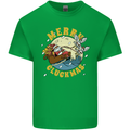 Funny Chickens Merry Cluckmas Mens Cotton T-Shirt Tee Top Irish Green