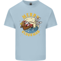 Funny Chickens Merry Cluckmas Mens Cotton T-Shirt Tee Top Light Blue