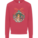 Funny Christmas Cats Bauble Mens Sweatshirt Jumper Heliconia