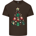 Funny Christmas Guitar Tree Rock Music Mens Cotton T-Shirt Tee Top Dark Chocolate
